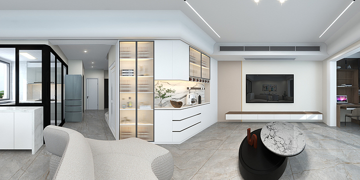 思维AJoM-正黄翡翠城8-3-1dwg-装修设计方案