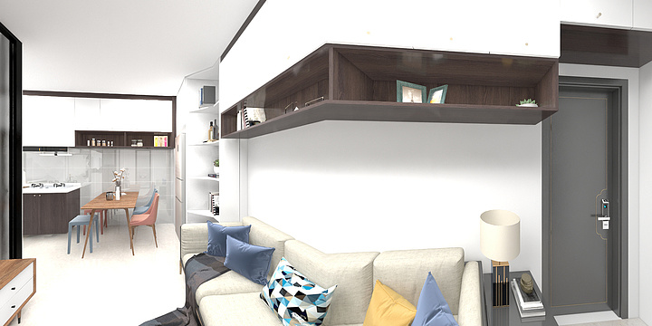 米青设计师-慧众家园：一室改两室-装修设计方案