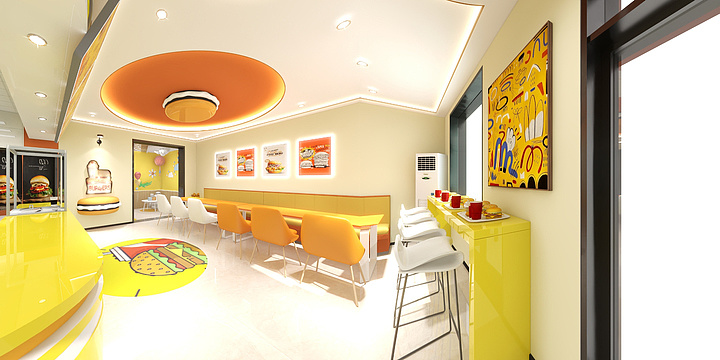 電子-汉堡店-装修设计方案