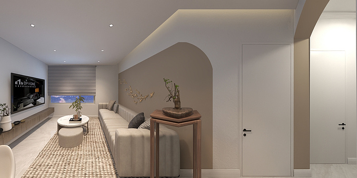 末日改造计划-现代简约奶油风两室一厅-装修设计方案