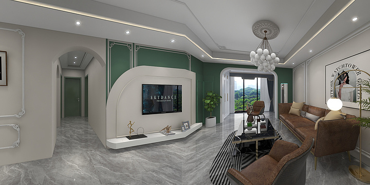 凯里效果图代画-锦屏法式-装修设计方案