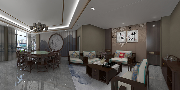 临洮依品-牟合家新中式茶楼380平方-装修设计方案