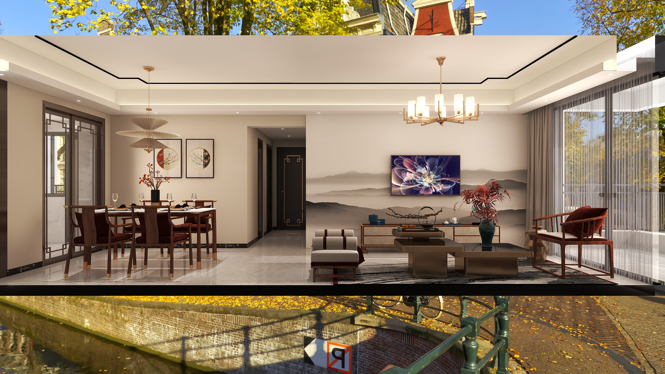 正梁空间设计-新中式-装修设计方案