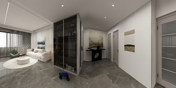 YIBAIDesigner-平湖社区自建房   刘总-装修设计方案