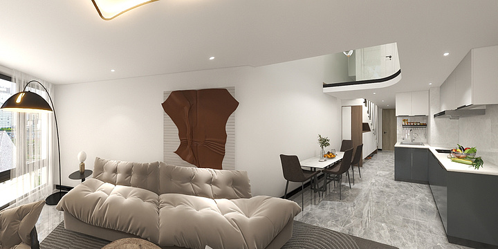 众鑫装饰小颖-璀璨天城37m²中空两房一卫(左)-装修设计方案