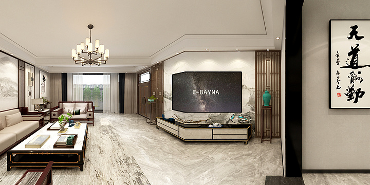 三亮大大-顺风苑别墅设计效果图-装修设计方案