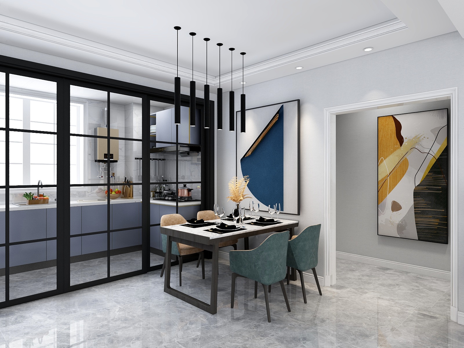 枫叶fy-洋河左岸现代简约128㎡3室-装修设计方案