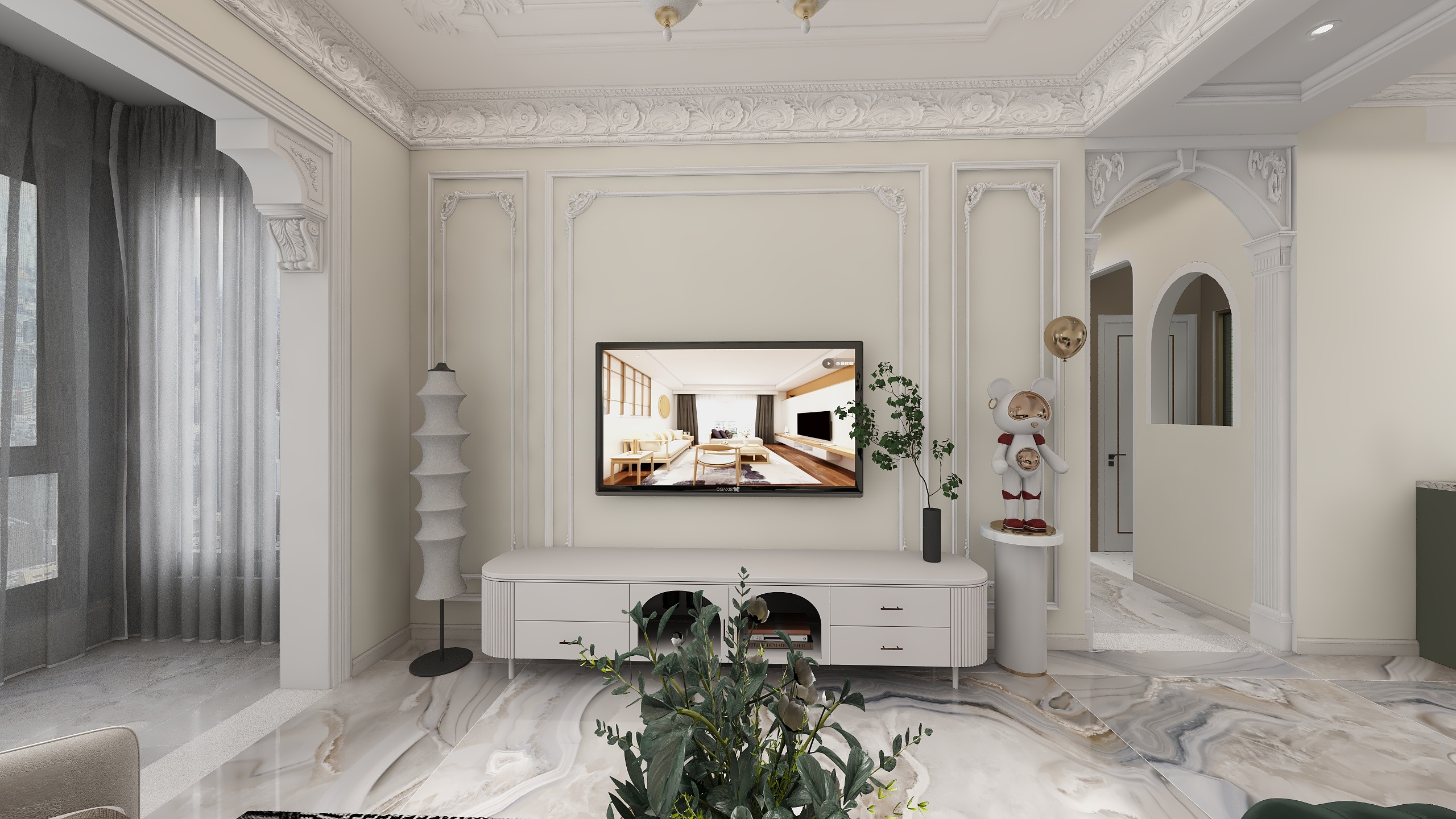 shaokggs-福瑞中央公园94㎡-装修设计方案