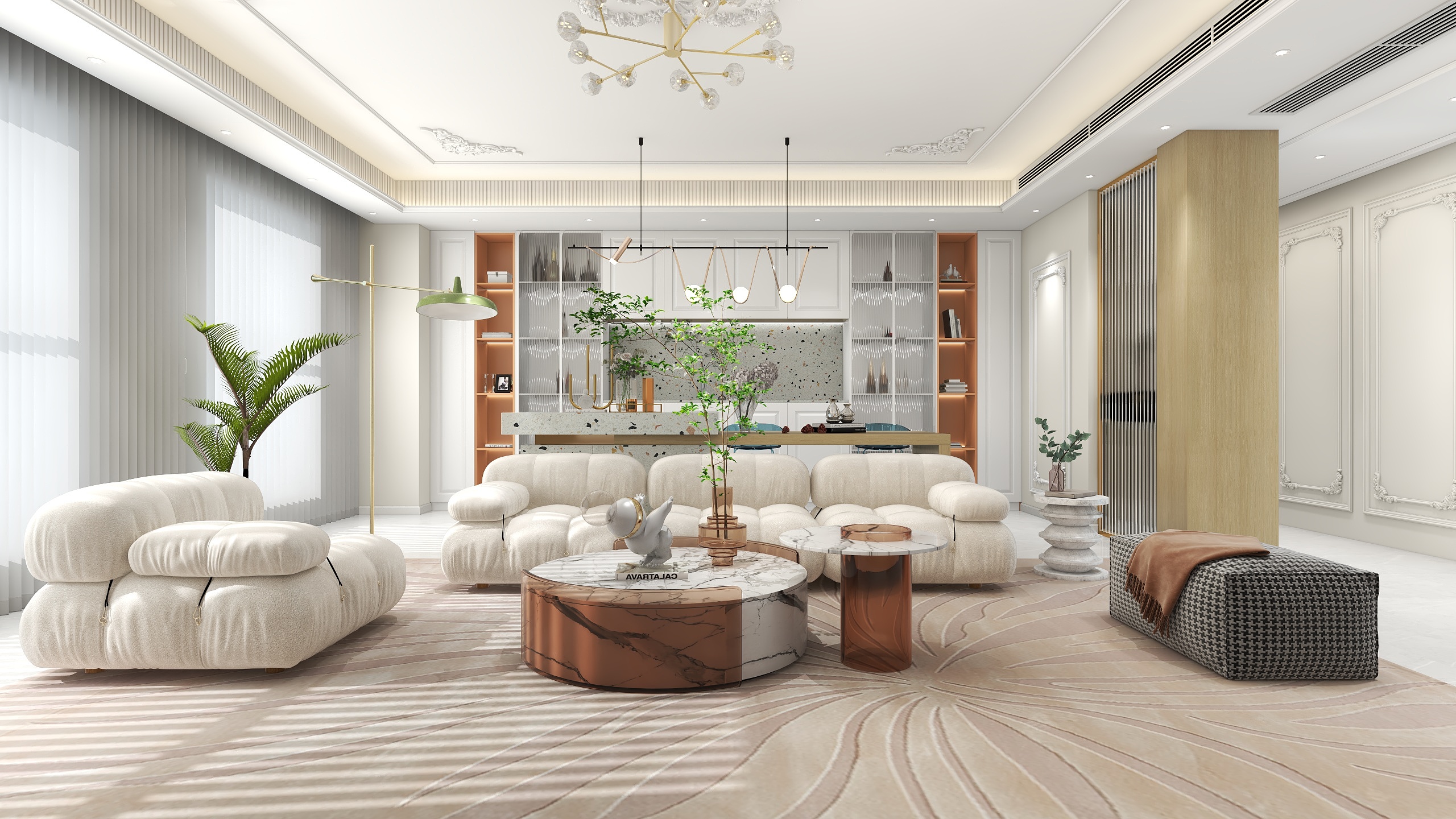 宅美国际丨设计-146㎡2室装修效果图