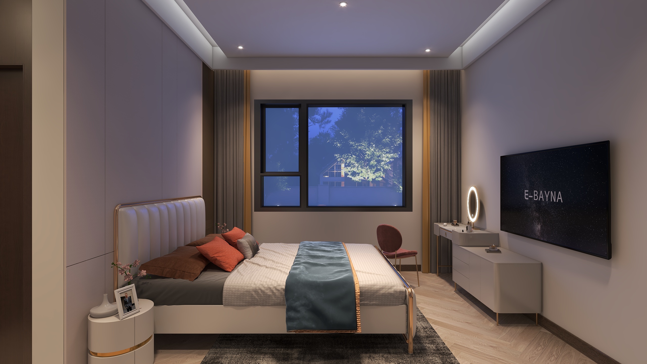 大秦设计-自建别墅二层--装修设计方案