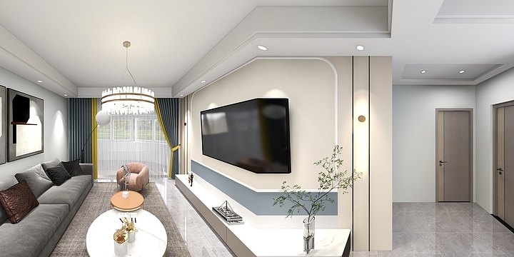 云间月i-保利东湾86㎡2室-装修设计方案