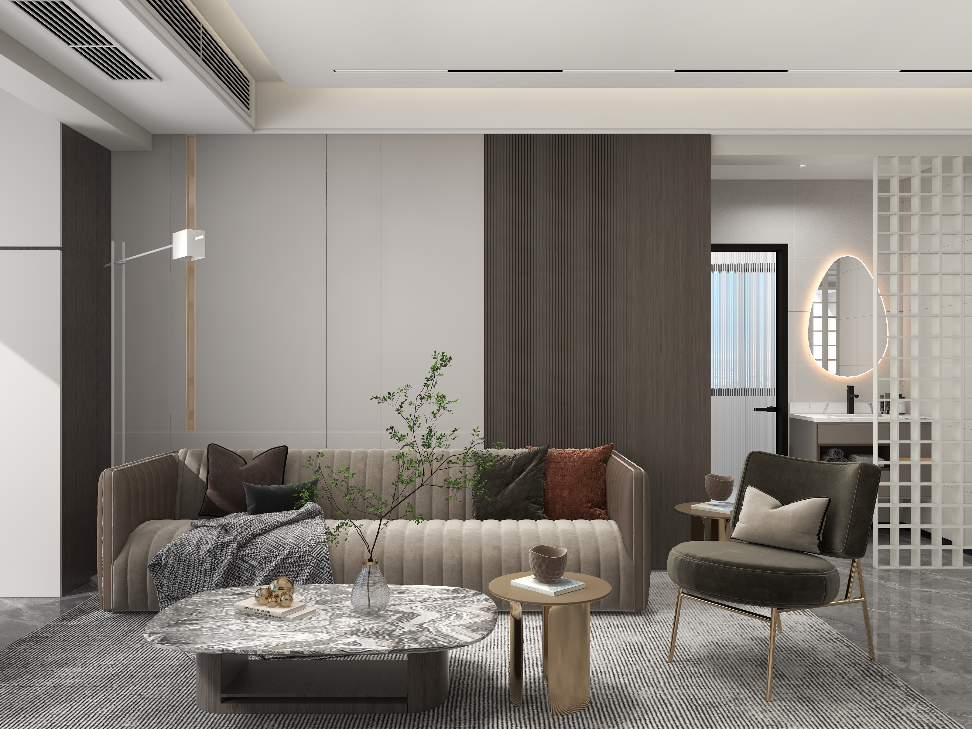 设计师.王康-国宾半岛125㎡现代轻奢风-装修设计方案