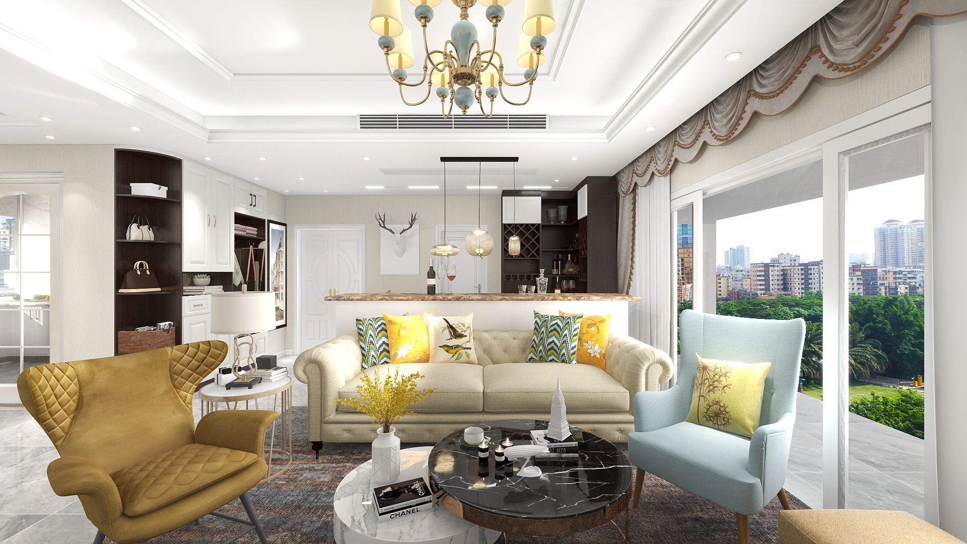 忘尘雨bkOa-125㎡3室装修效果图