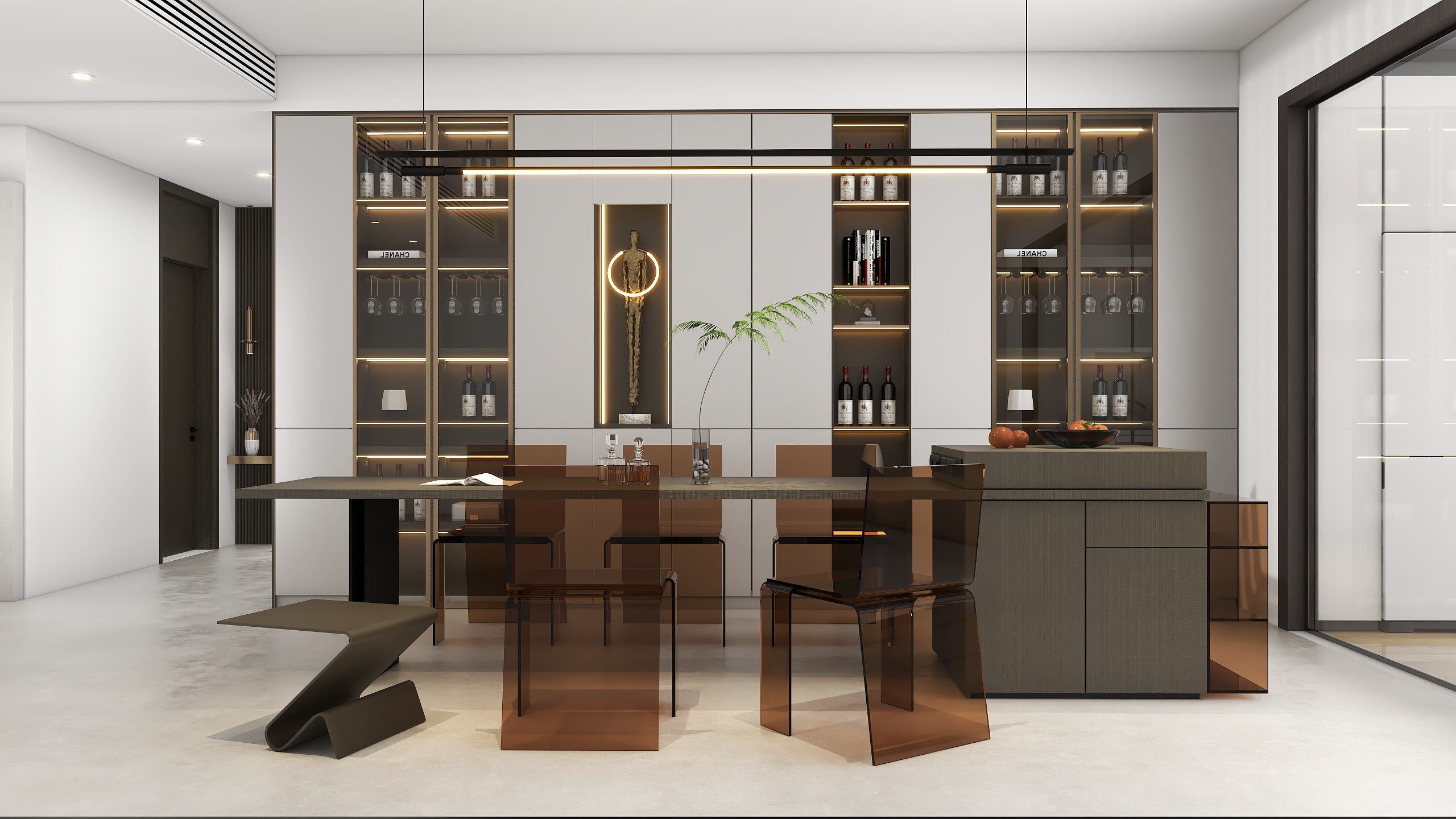 张智林设计-抖音木饰面现代-装修设计方案