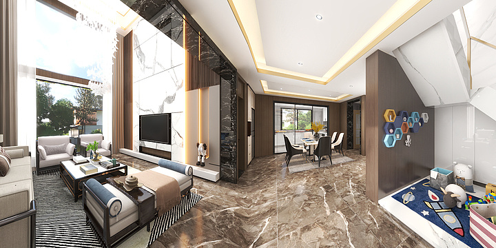 茹国强-2层轻奢别墅-装修设计方案