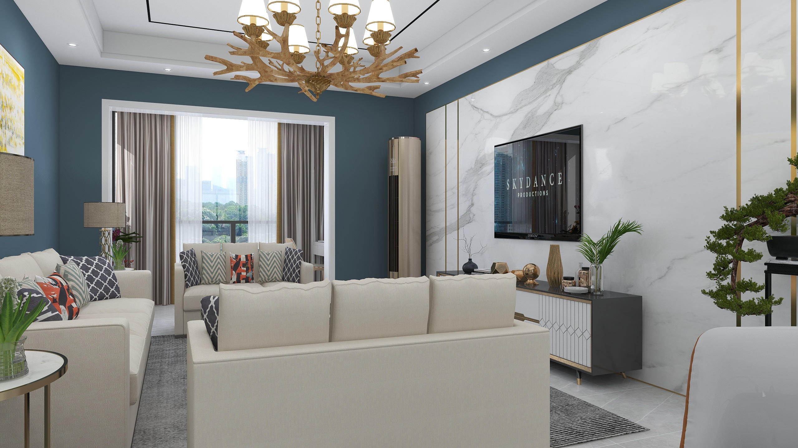 鸿泰张-高级灯光   108㎡   4室-装修设计方案