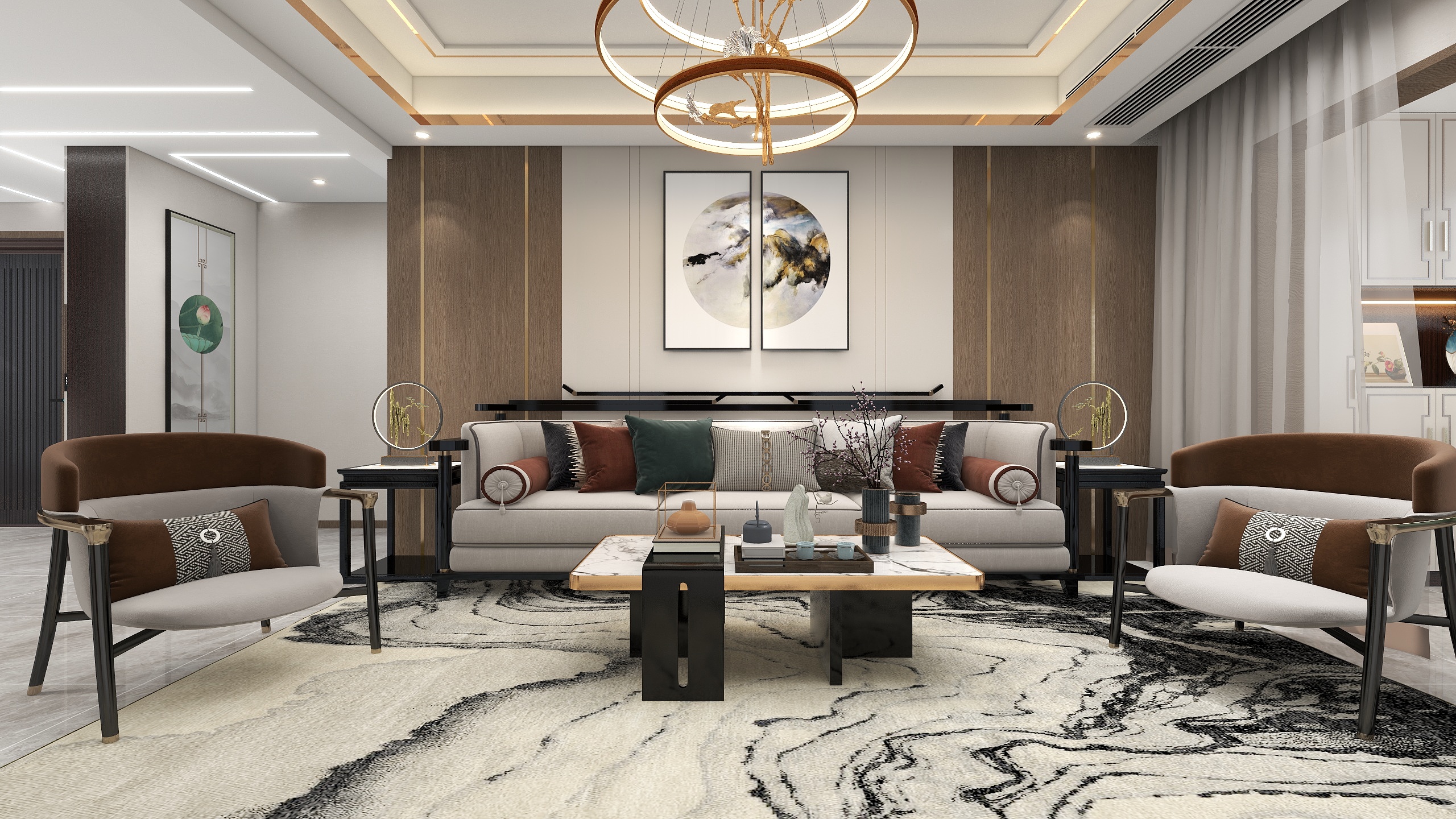 王瑛-沉稳精致.新中式四居室-装修设计方案