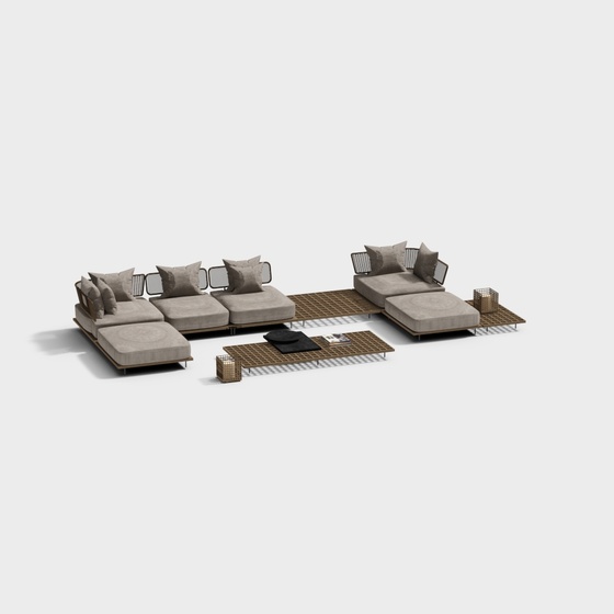 Modern Outdoor Sofa And Coffee Table Combination