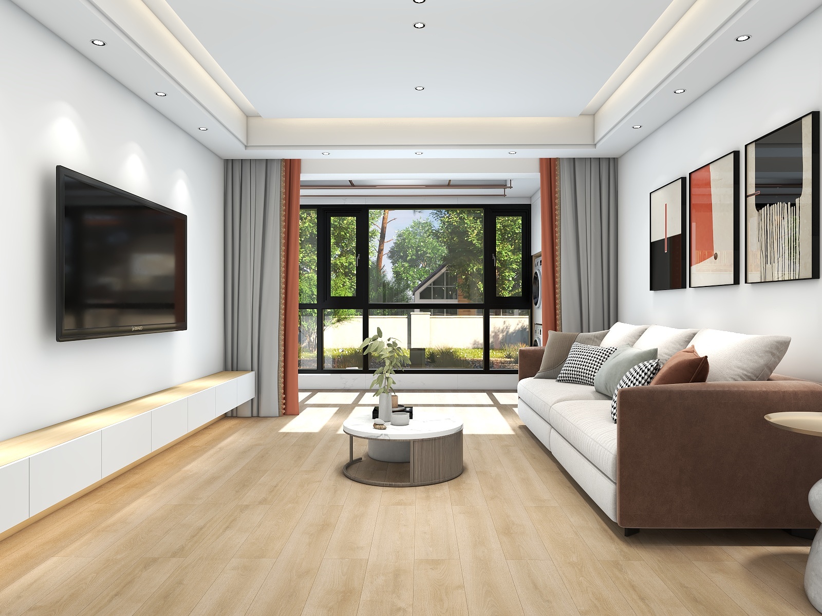 500一套_韩昊霖-岳西时代新城121㎡4室装修效果图