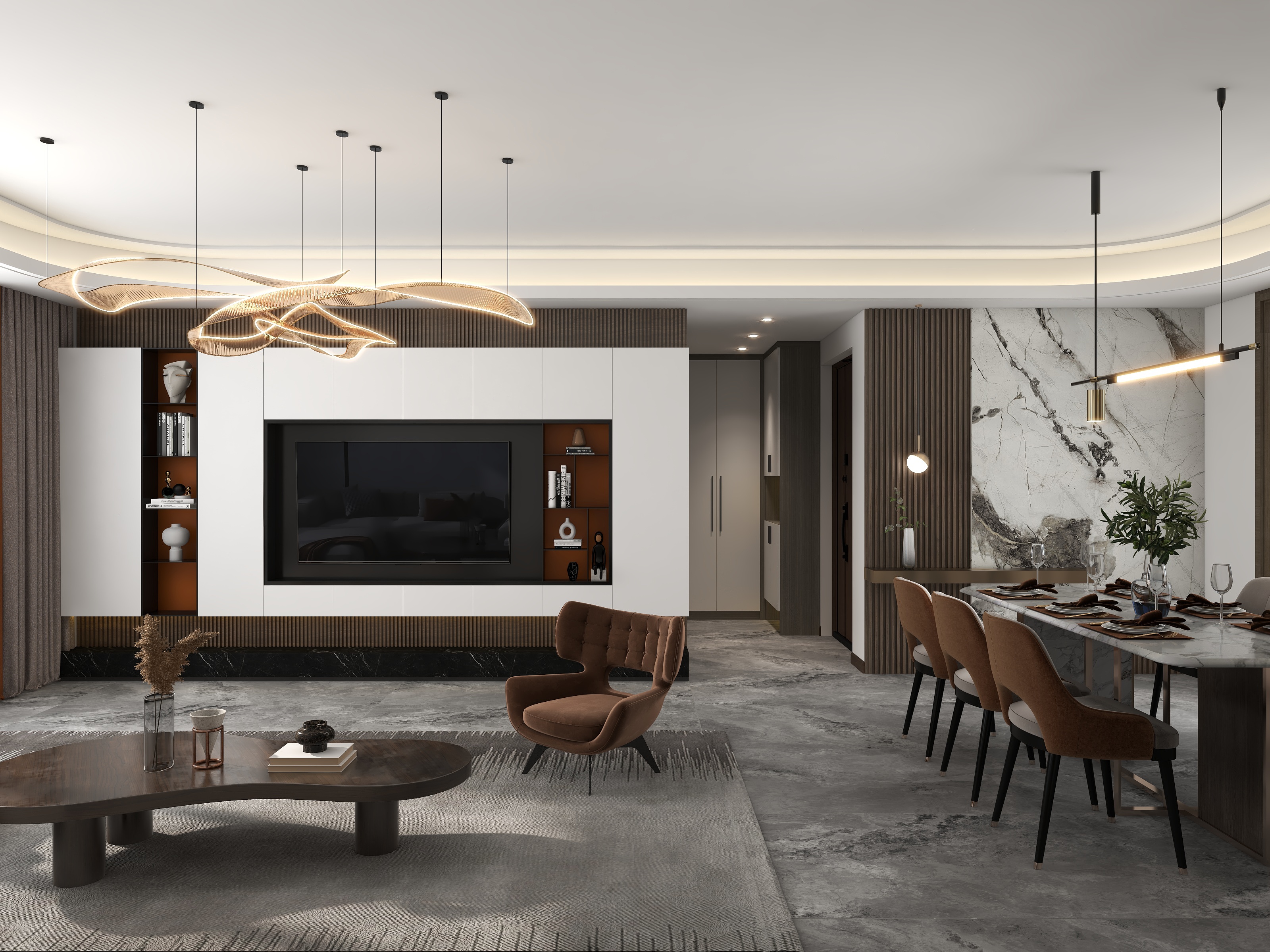 设计师石宏月-金色橄榄城126平3室2卫新中式-装修设计方案