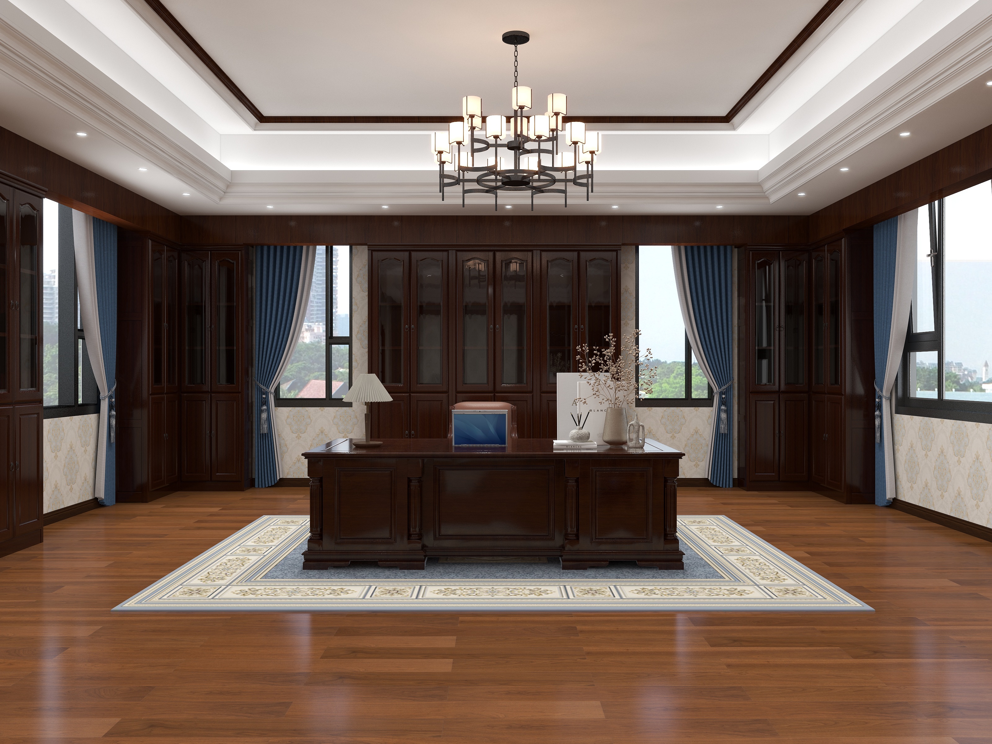 江苏小顾-徐州公园里小区11#楼2层--书房-装修设计方案