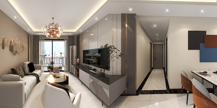 禾屿空间美学-时倾-碧桂园云廲上城98平方-装修设计方案