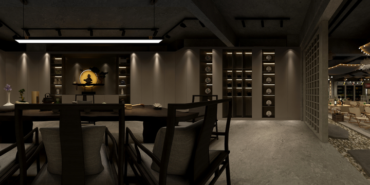 智能全景-网红露营风咖啡店清吧餐厅-副本-装修设计方案