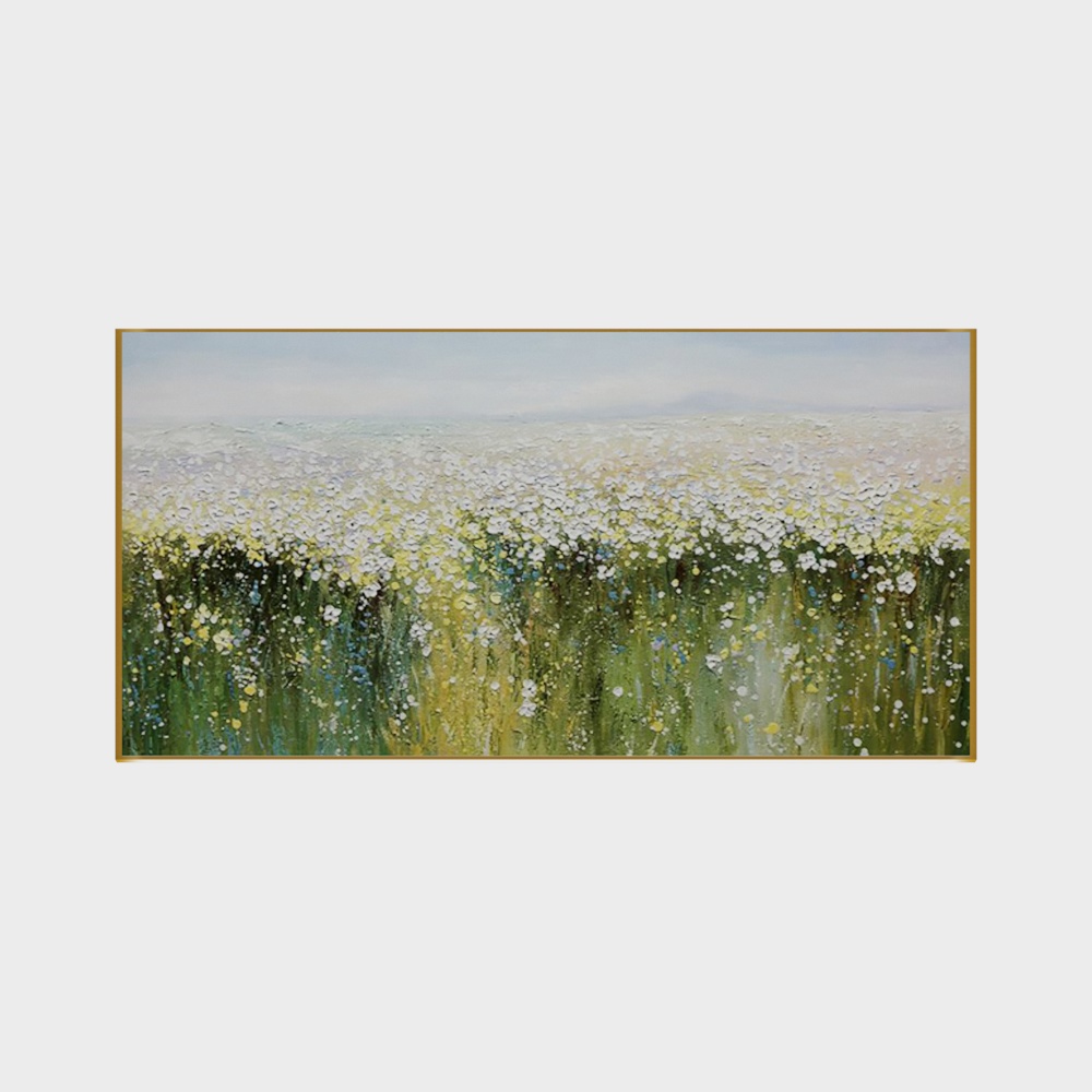艾尔兰装饰画-现代花卉微喷或手绘装饰画单幅横版挂画花朵花枝清新油画现代轻奢田园风格北欧风奶油风小碎花树枝花枝绿植叶子水墨卧室床头客厅餐厅玄关挂画茶室接待厅瑜珈馆美容馆绘画馆温馨唯美阳光优雅装饰画