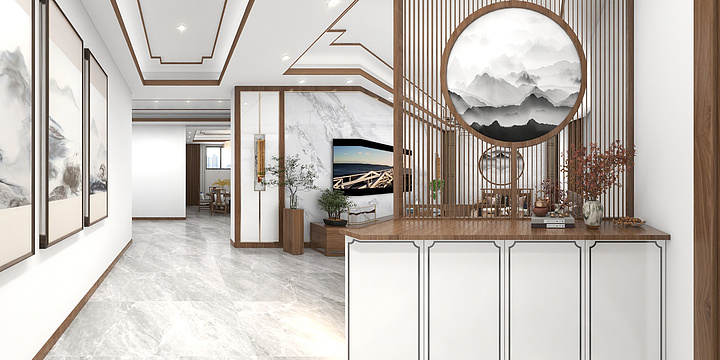 维度设计1-雷家庄1楼新中式-少楼-装修设计方案