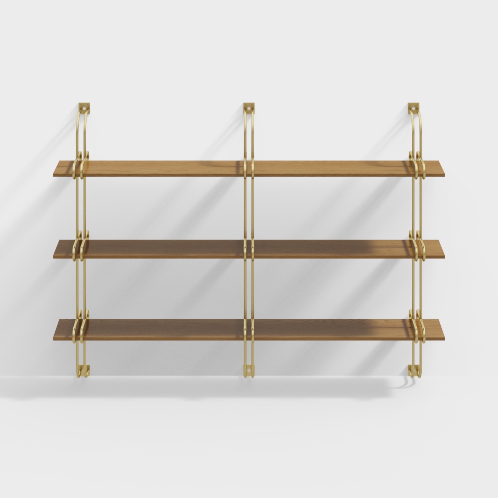 3-Tier Luxury Floating Shelves Wall Shelf in MDF Wall Mounted Shelves 