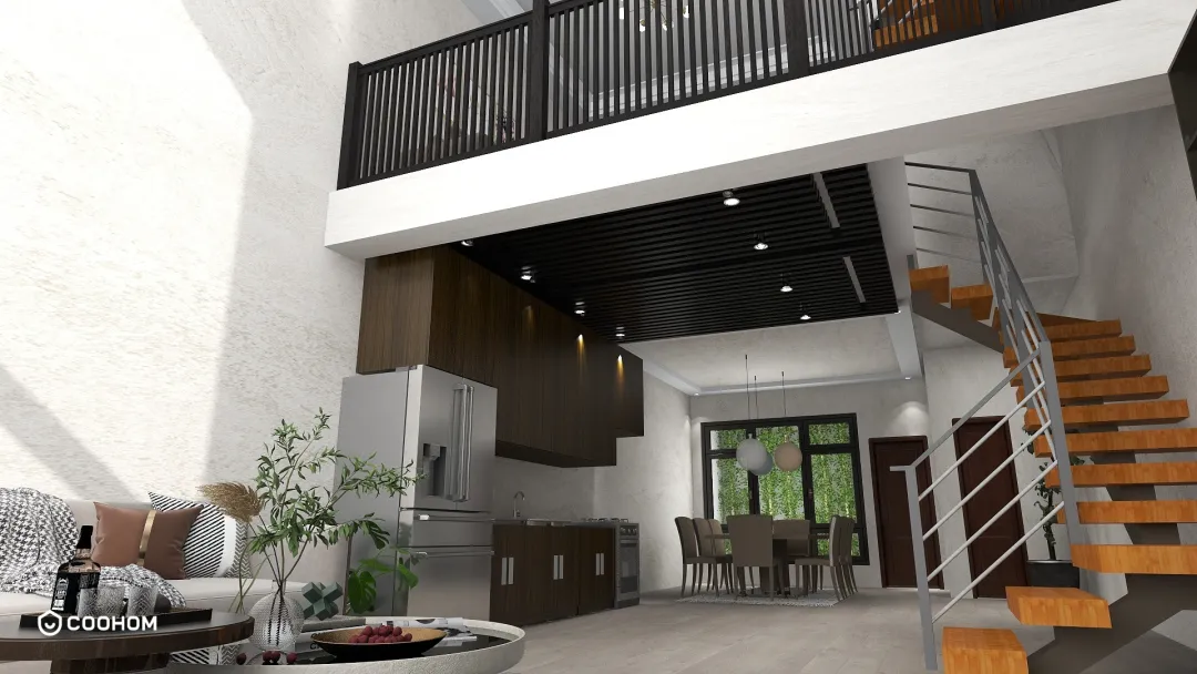 meeracatong.bcmmnl的装修设计方案:3 storey townhouse with high ceiling living room 