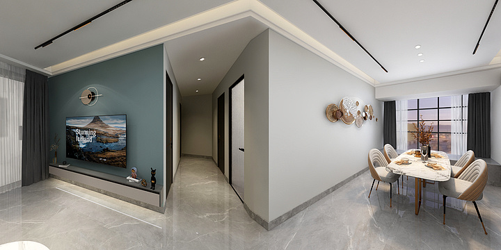 深圳市建海装饰设计工程有限公司-尖岗山臺号117平方2栋01户型无主灯-装修设计方案