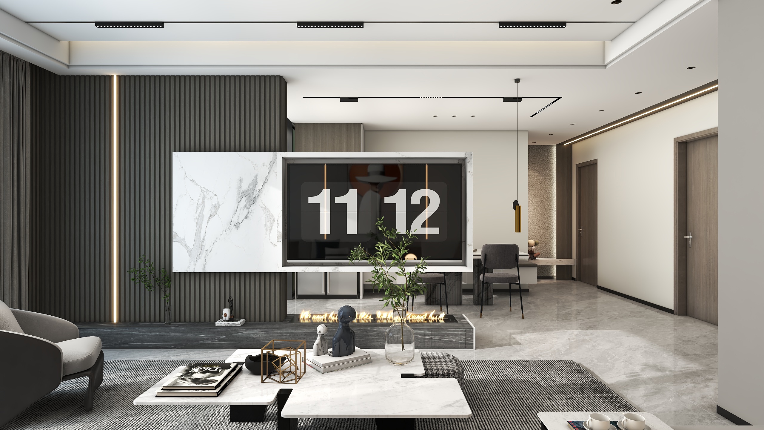 色彩学-《冬青》130㎡-现代无主灯 -装修设计方案