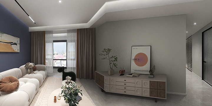 宋彦鸿室内空间设计-金色港湾121户型-装修设计方案