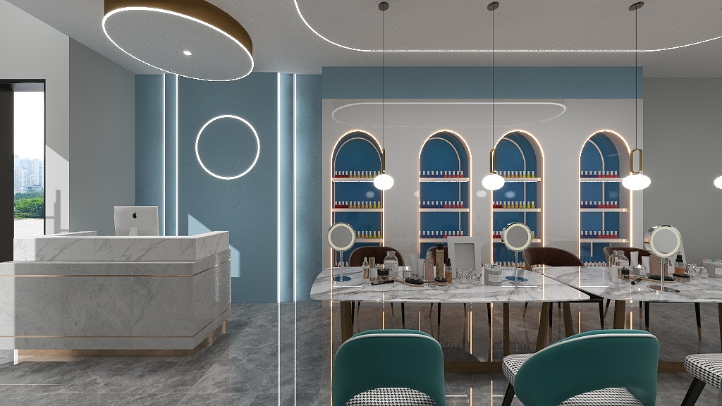 简.空间美学-爱尚缘美甲店-装修设计方案