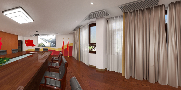 小QQQQ周-保山中医药高等专科学校行政楼两间会议室-装修设计方案