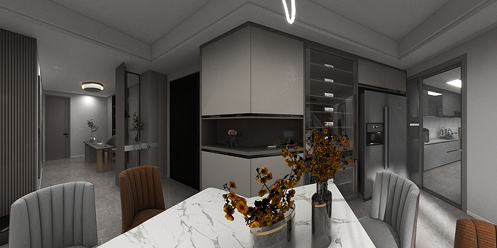 云尚装修设计工作室Carrie-117㎡-3室-装修设计方案