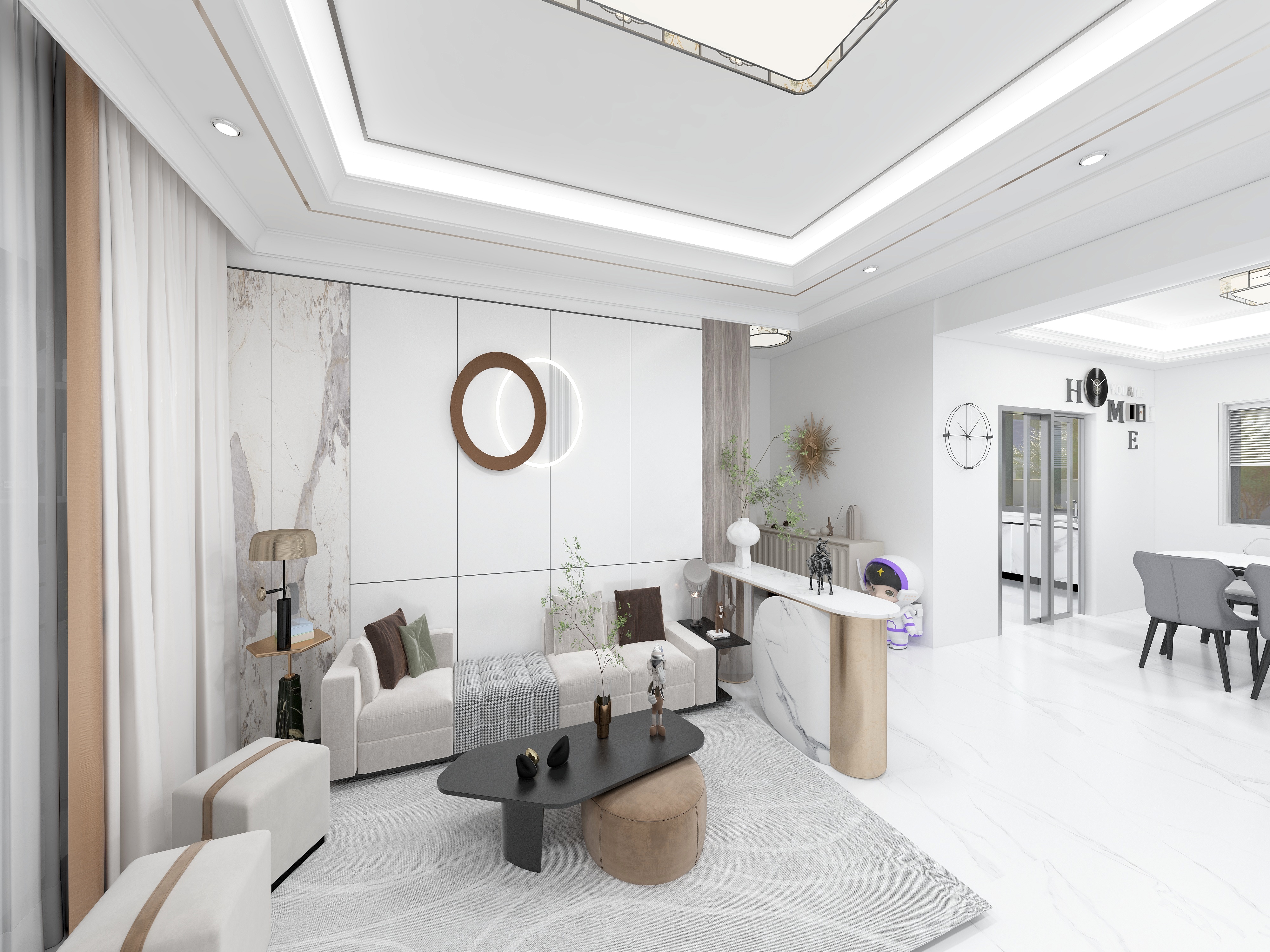 奶酪饭团团-中建长清湖106㎡3室-装修设计方案