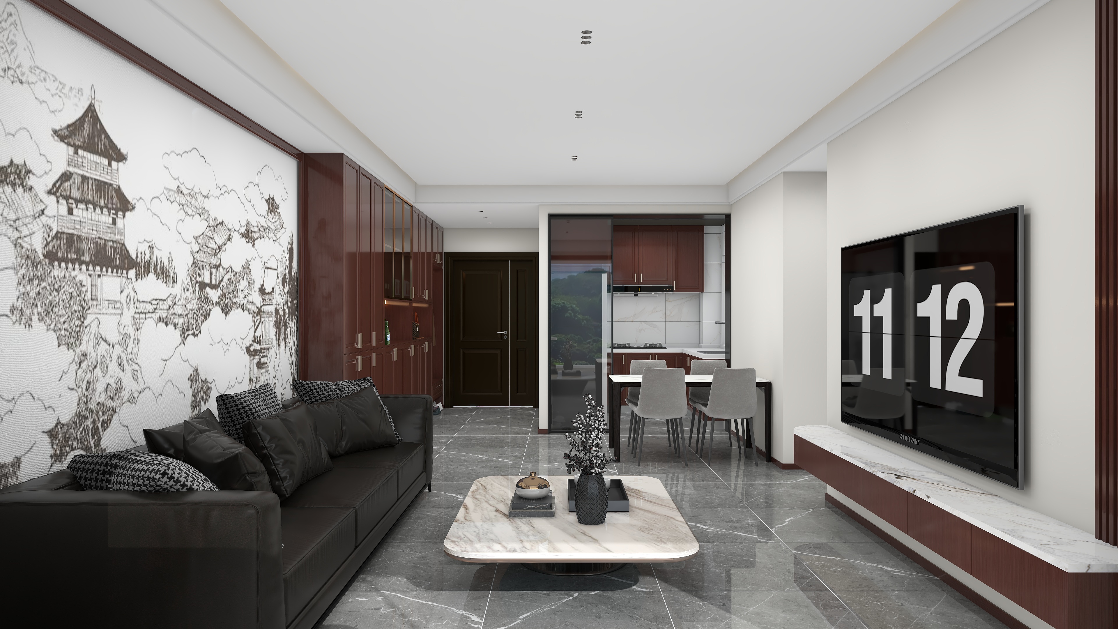 衣大路-103㎡2室装修效果图