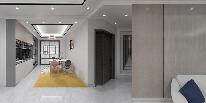 新疆皇官装饰设计有限公司-总监-石榴花园116平方现代风格-装修设计方案