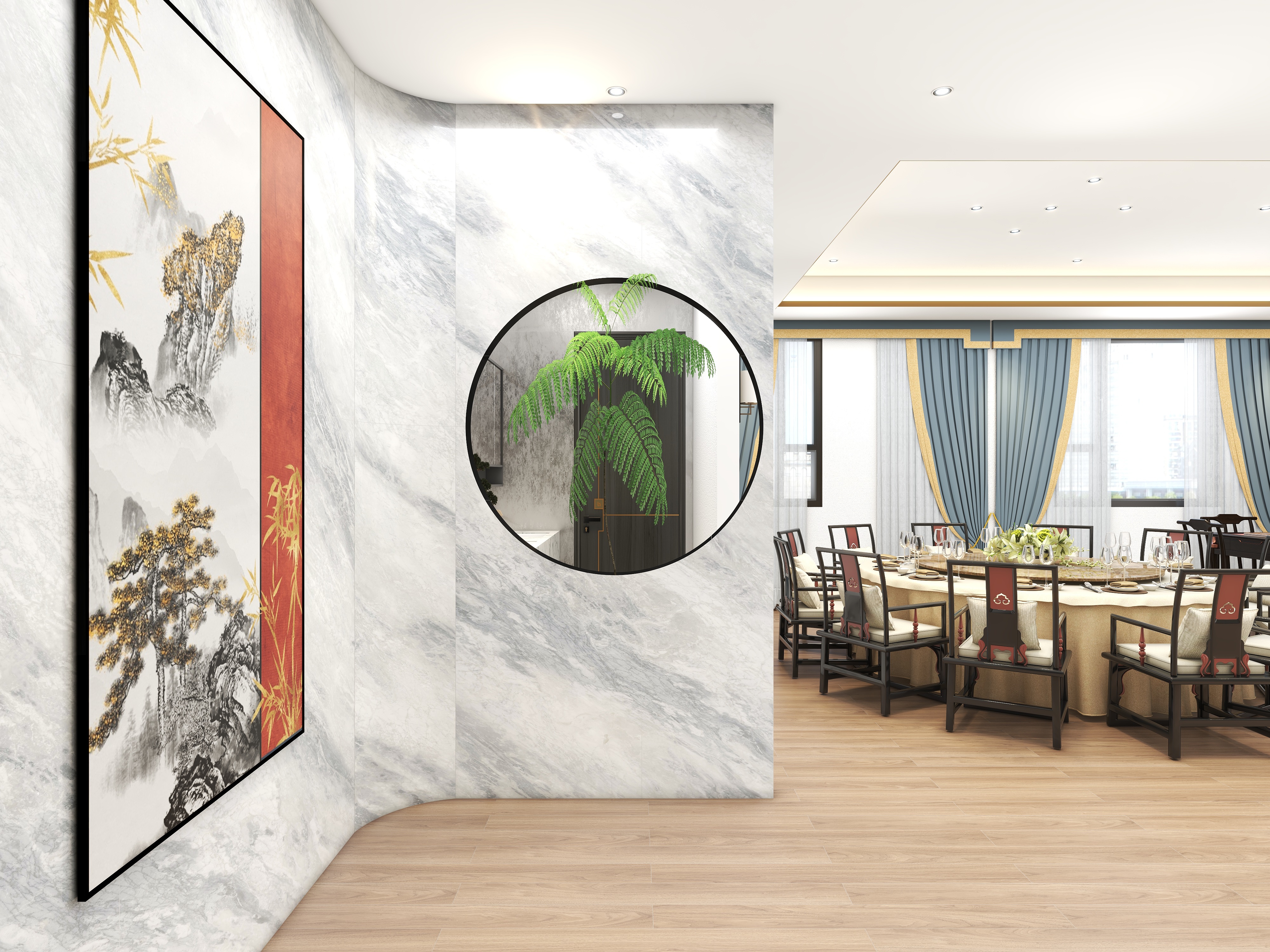 溧阳-依思蒙沙旗舰店-接待室-装修设计方案