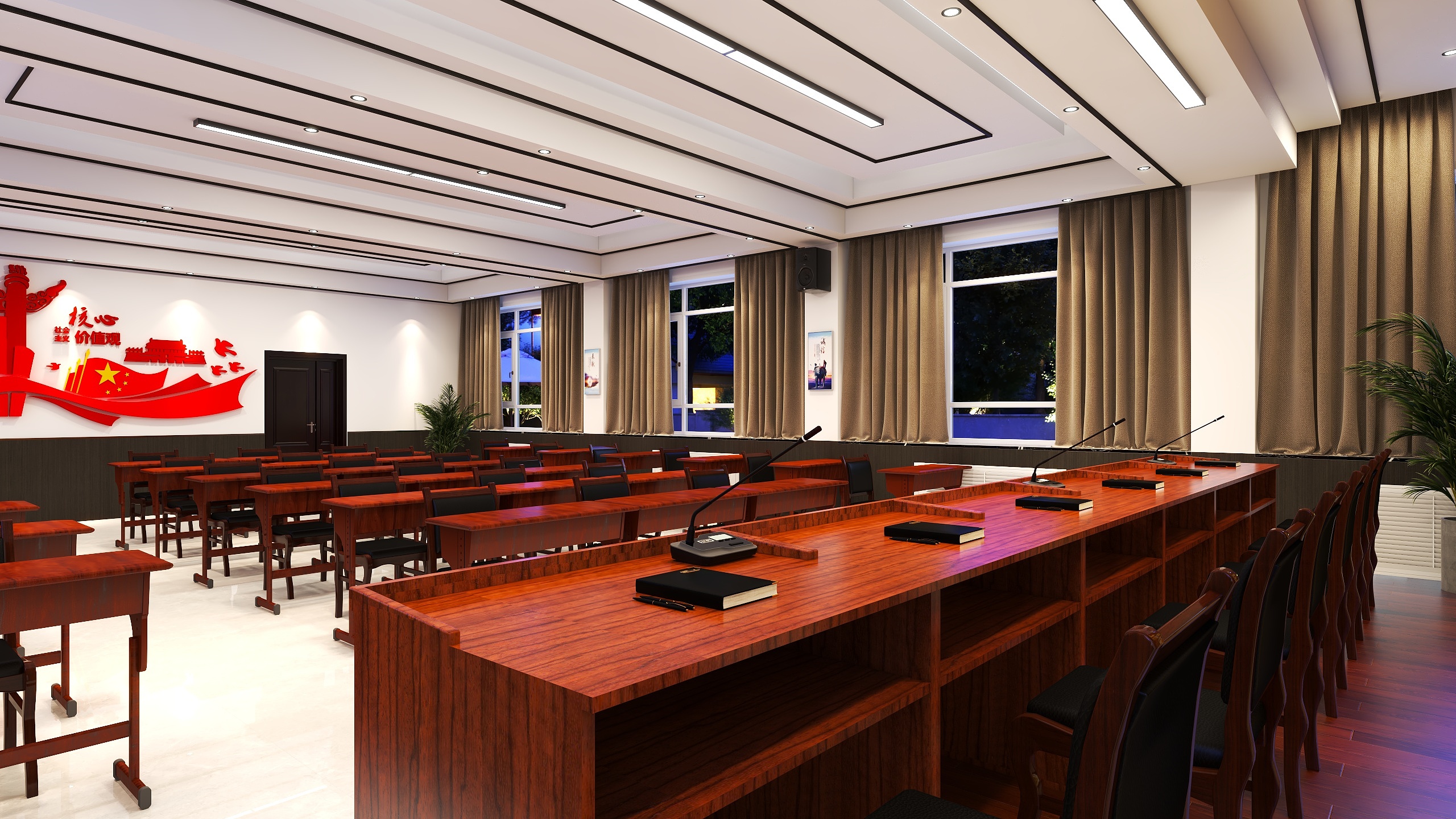 银领设计-林业局会议室kjl-装修设计方案