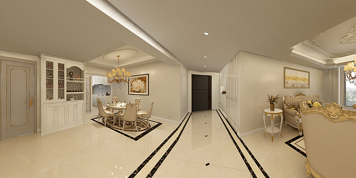 李政勋18561730593-蔚蓝群岛马里奥140平欧式1.6深色-装修设计方案