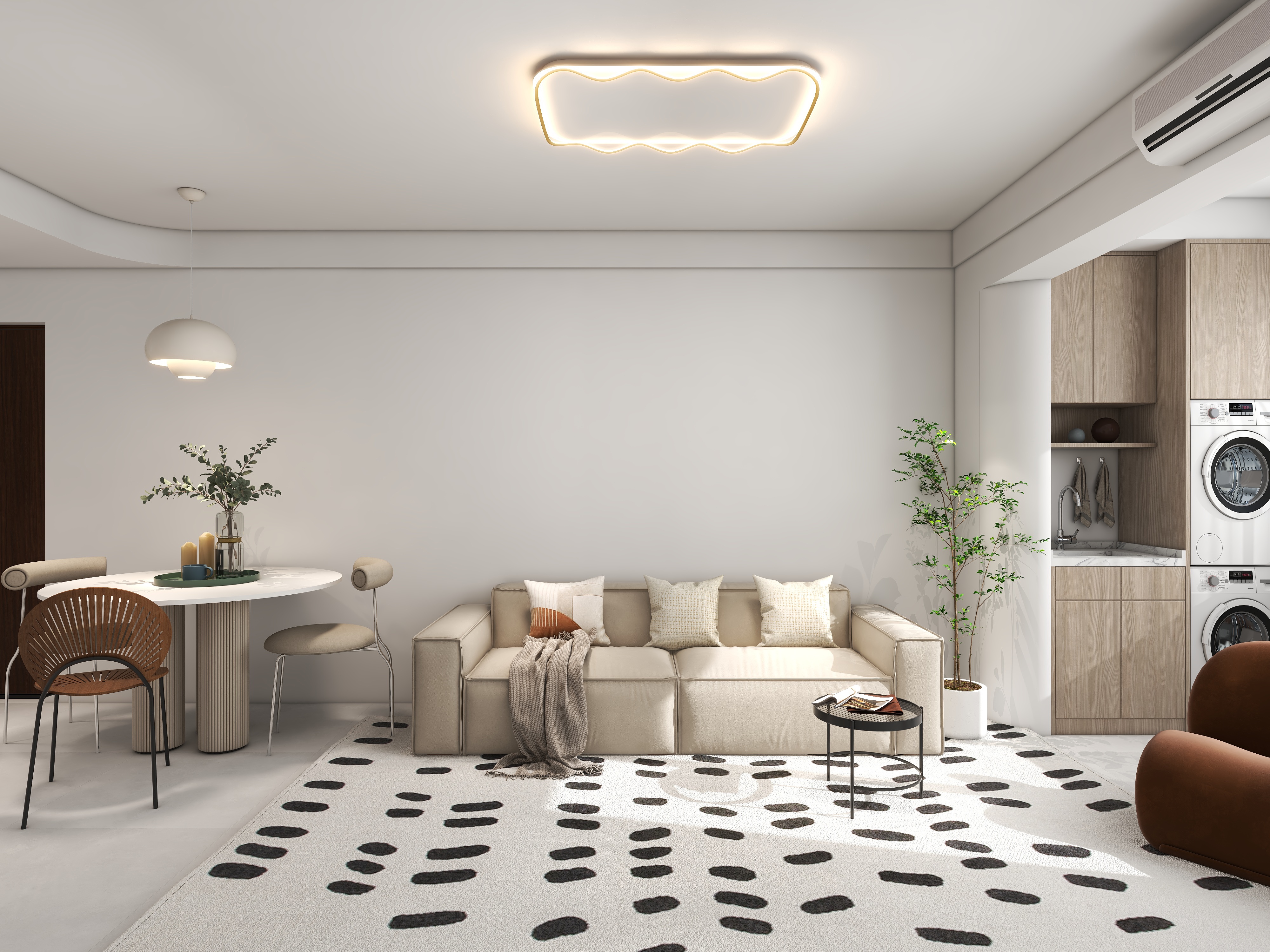 绿通国际设计-70平两房现代风装修效果图