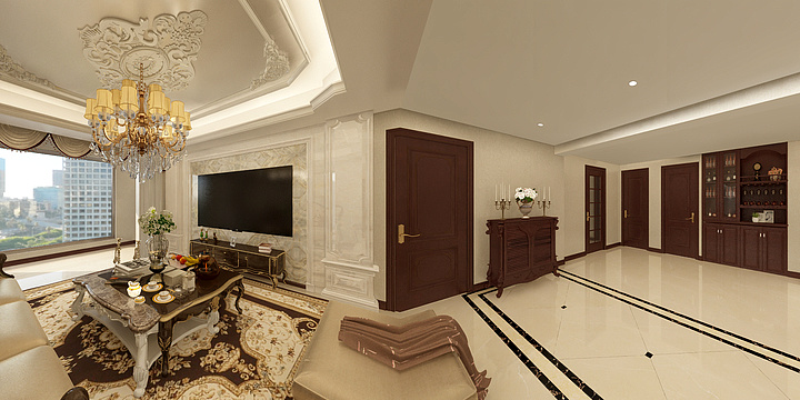 李政勋18561730593-蔚蓝群岛马里奥140平欧式1.6深色-装修设计方案