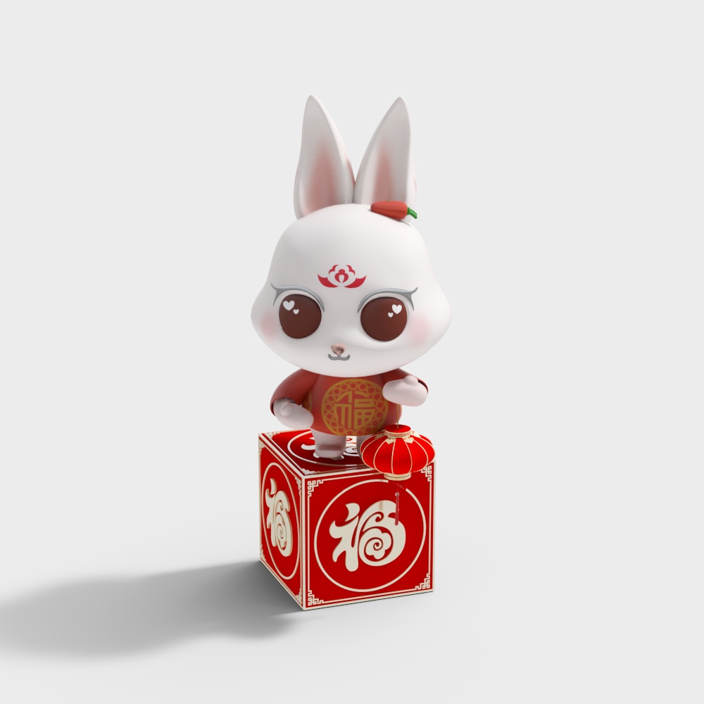 现代兔子雕塑摆件