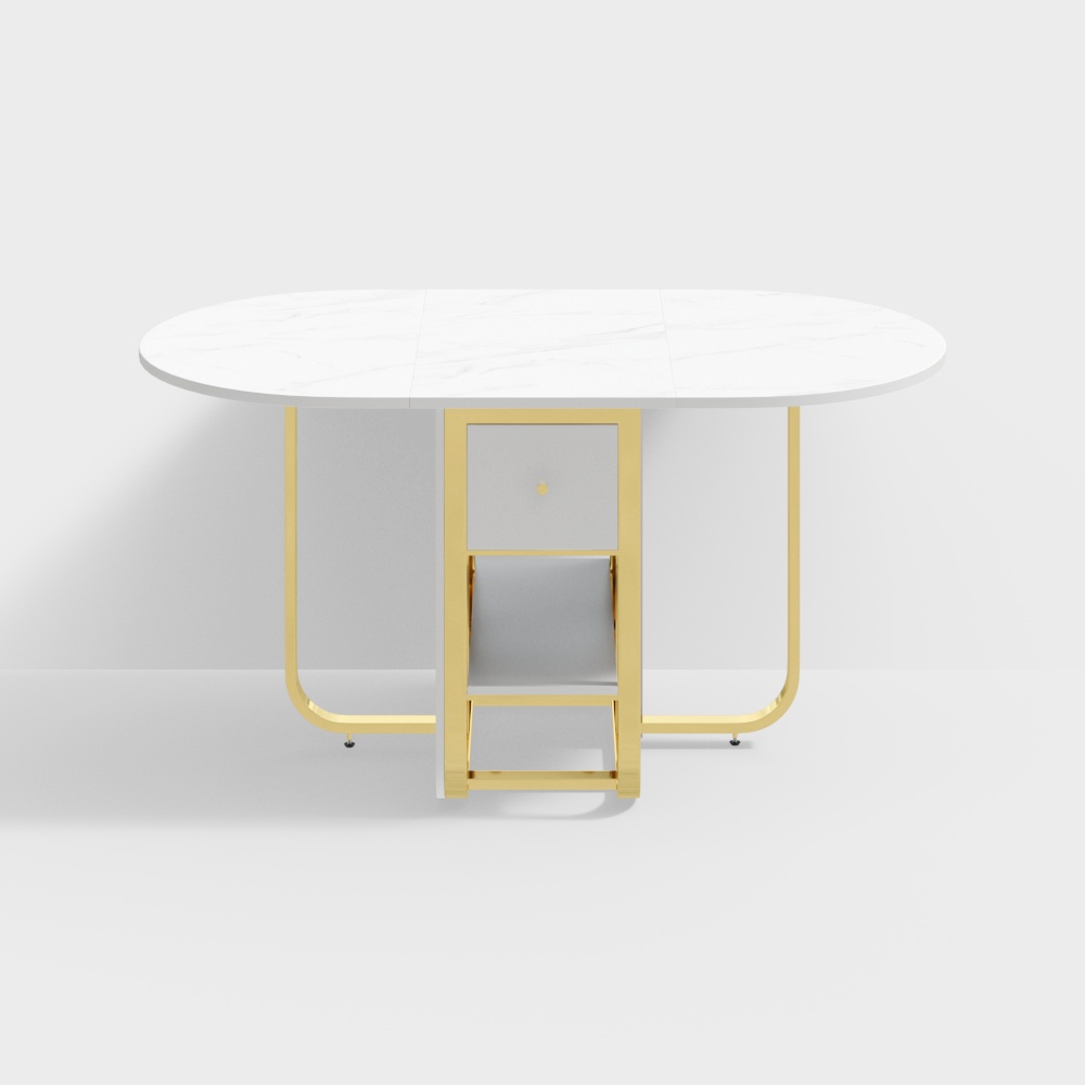 Fabelhaft Modern Ausziehbar Weiß Esstisch mit Holz Drop Klapptisch für Esszimmer
