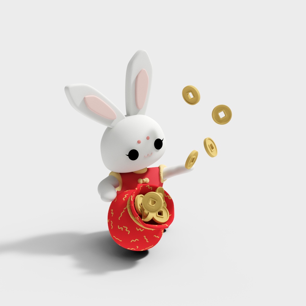 新年散财兔子