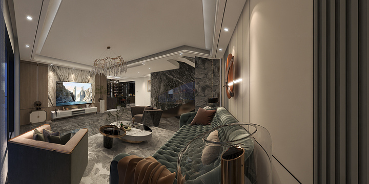 喆居全案定制-意式轻奢——别墅-装修设计方案