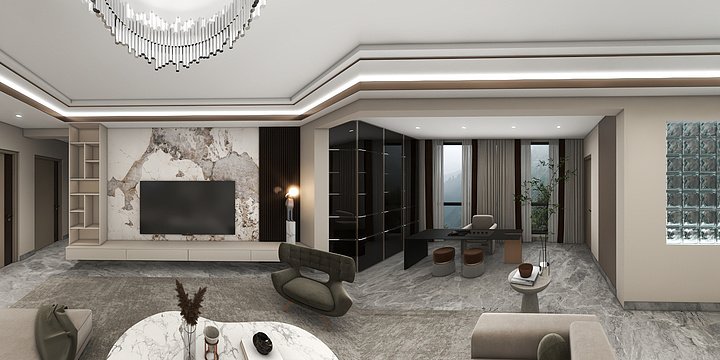 云南众恒装饰-紫棠府B户型-装修设计方案